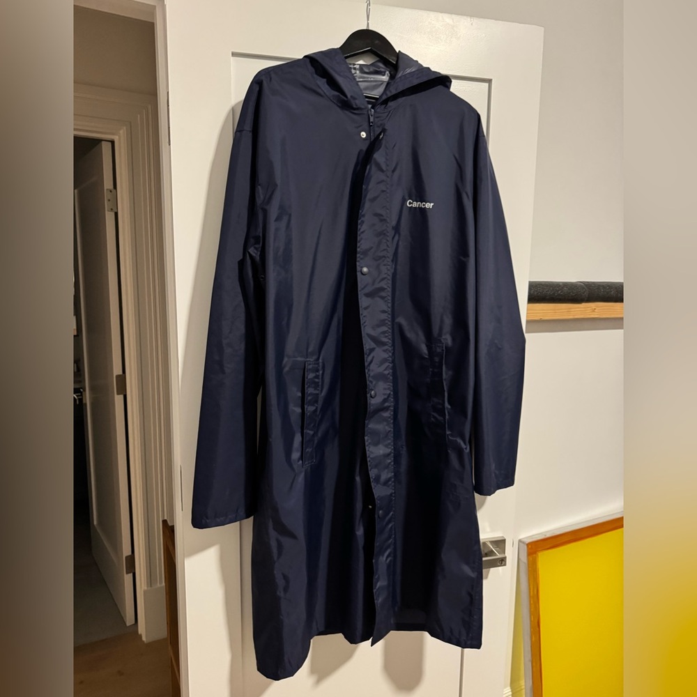 Vetements Dark Blue Men's Raincoat Zodiac Cancer